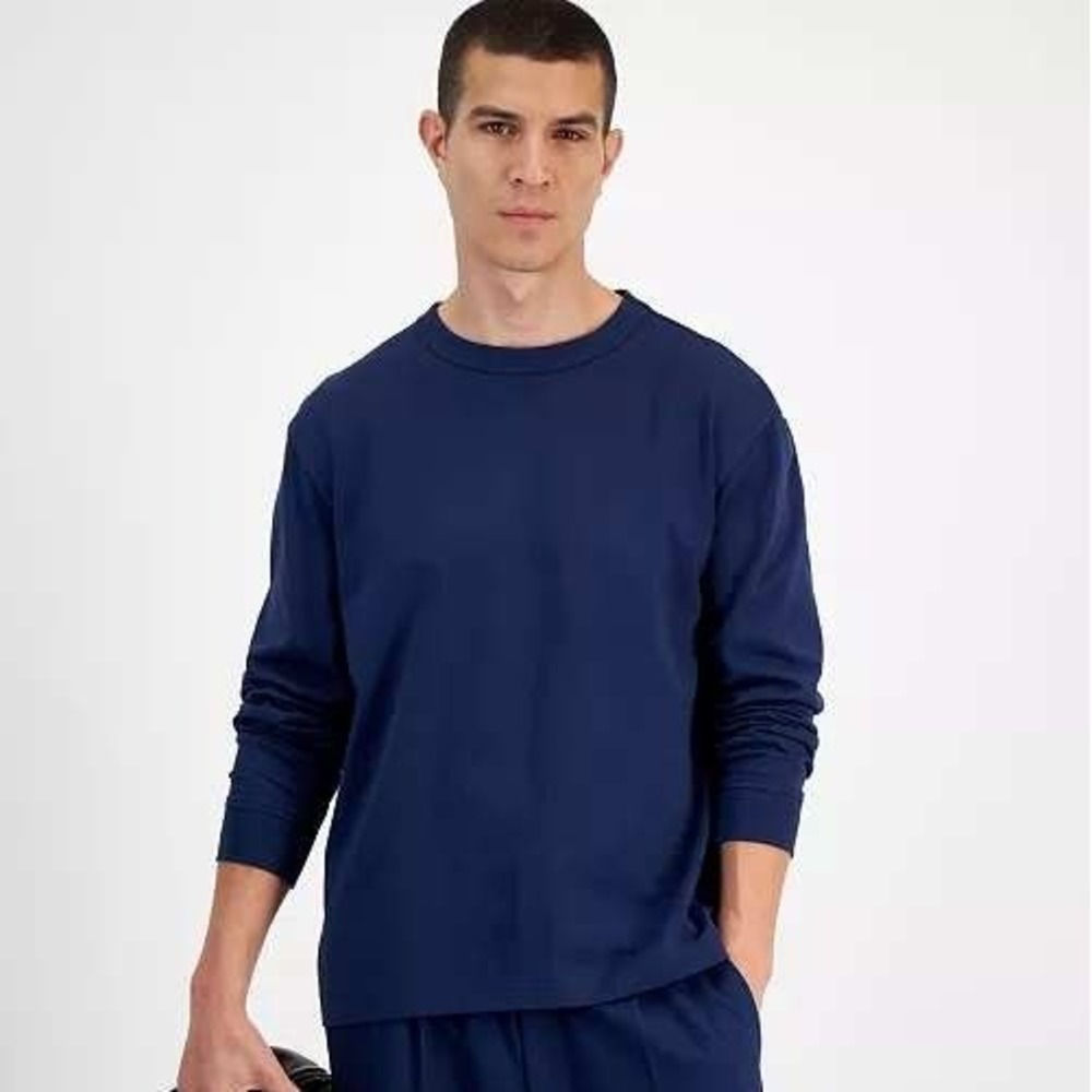 Mode of One‎ Mens Long Sleeve Relaxed Fit T-Shirt XL Caspian Waters Blue